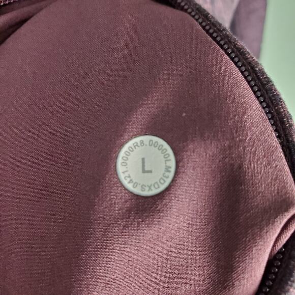 Lululemon Mens Rulu Mock Neck Long Sleeve Size Large Heathered Arctic Plum - Picture 3 of 4